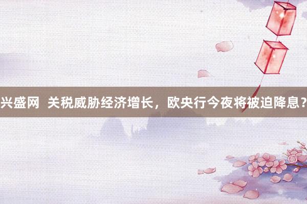 兴盛网  关税威胁经济增长，欧央行今夜将被迫降息？