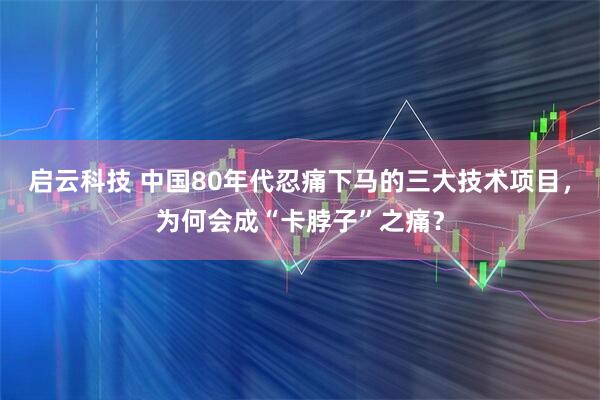 启云科技 中国80年代忍痛下马的三大技术项目，为何会成“卡脖子”之痛？