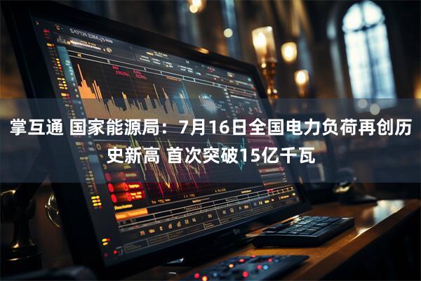 掌互通 国家能源局：7月16日全国电力负荷再创历史新高 首次突破15亿千瓦