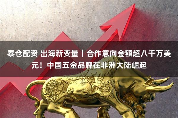 泰仓配资 出海新变量｜合作意向金额超八千万美元！中国五金品牌在非洲大陆崛起